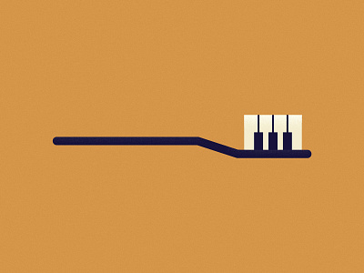 Music on my teeth illustration minimalist music piano teeth texture tooth toothbrush