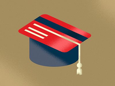 University cost bank card dollar graduation illustration minimalist money school texture university
