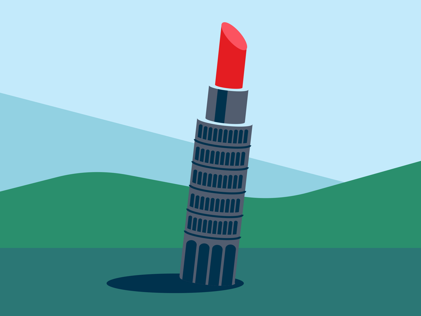 torre di Pisa fun illustration italy minimalist pisa pisa tower tour de pise