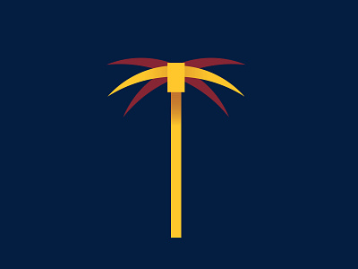 Denver Nuggets vs Miami Heat denver gold gold rush heat illustration miami minimalist nba nuggets palm tree pick pickaxe sport