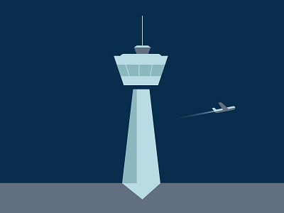 Business travel air traffic airport business control tower plane travel work