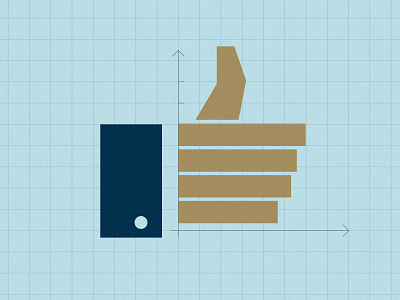 Data likes data facebook graphic illustration like minimalist thumbs up