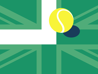 Wimbledon ball england federer flag illustration minimalist tennis uk wimbledon