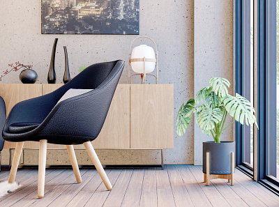Interior Design Modern Leather 3d chair cinema4d interior lumion planets render rendering sofa