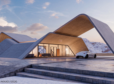 Zig Zag 3D Modern Architecture Concept 3d car cinema4d concept exterior exterior design exterior rendering lumion render rendering