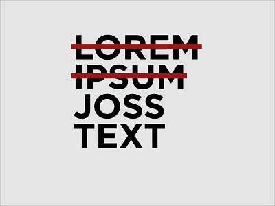 joss text branding dummy text gotham joss text logo logotype lorem ipsum strike out texter