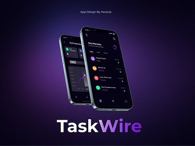 TaskWire - Productivity App UI app branding design graphic design hexaup productivity app productivity app ui purple color ui task manage app ui task management app ui ui ux