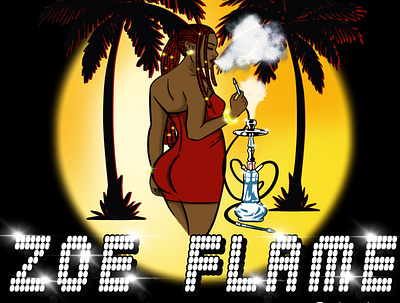 Zoe Flame business hookah logo logodesign logodesigner logos smoke