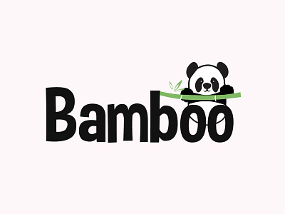 Bamboo Panda logo design illustration logo