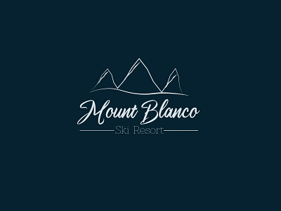 Mount Blanco logo design icon logo minimal