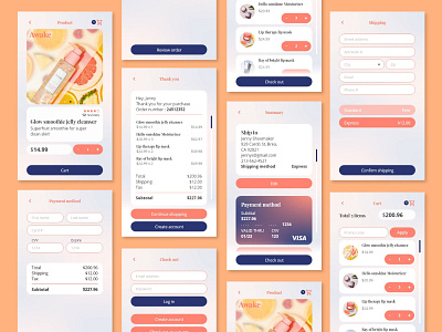 Checkout flow app design ui ux