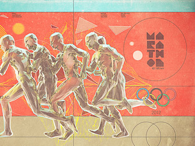 Olympic Games 2012 3d cinema 4d futuristic giampaolo miraglia illustrator marathon olympics photoshop retro run running sport