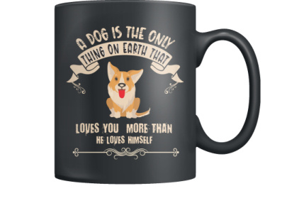 Dog mug design beautiful dog t shirt branding design design dog dog lover illustration logo product design product packaging design ui