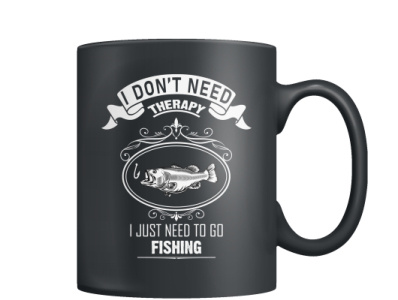 Fish lover mug design.