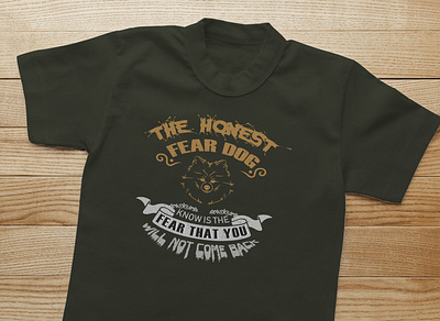 The honest fear dog know t shirt design. branding branding design bull dog design dog illustration logo pet product design product packaging design ui vector