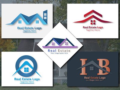 Real estate logo design. branding branding design building design illustration logo product design product packaging design real estate vector