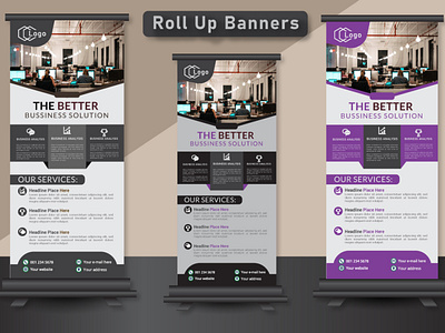 ROLL UP BANNER SET branding branding design design illustration logo product design product packaging design vector