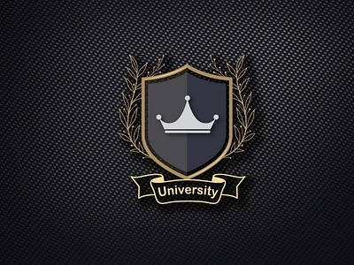 University emblem logo design.