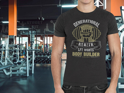 Gym t shirt designt shirt fitness gym illustration vector workout