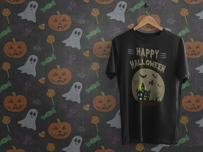 Halloween t shirt design art halloween illustration t shirt trendy vector