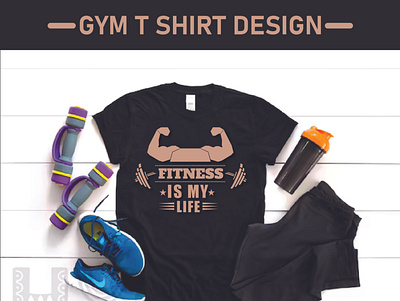 Fitness t shirt design art designvector fitness gym t shirt workout