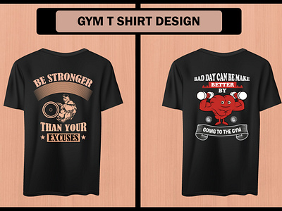 Be stronger than your excuses. art designvector fitness gym strong t shirt