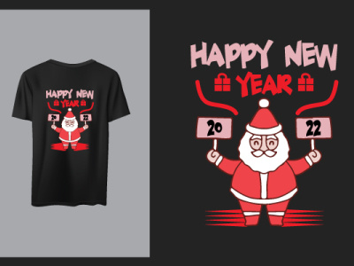 Happy new year t shirt design art design logo new year t shirt design vector