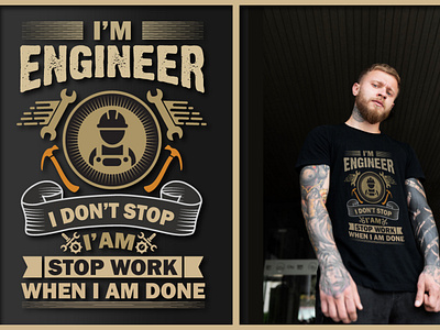 Engineer T shirt branding design design engineer illustration mechanic t shirt vector