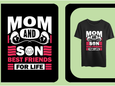 Mom And Son T shirt art design graphic design mom t shirt vector