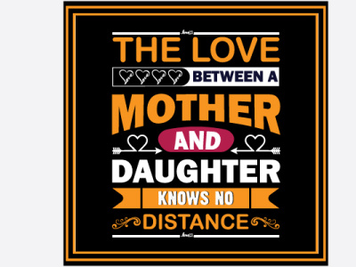 The love between mother and daughter daughter design mother t shirt vector