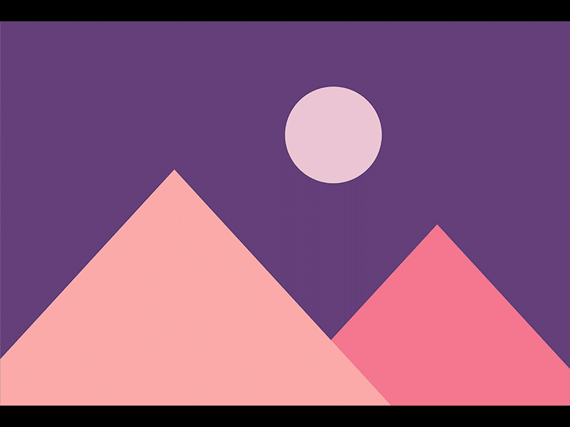 Placeholder design graphic landscape minimal mountains sun