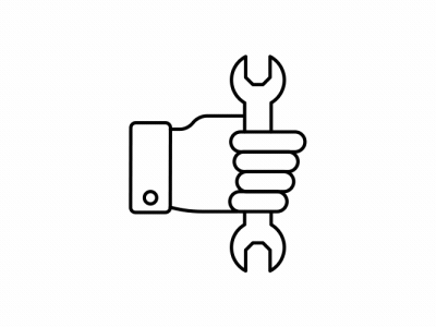 Wrench in Hand. animation boltbite design icon iconanimation loopable lottie motion graphics ui ux