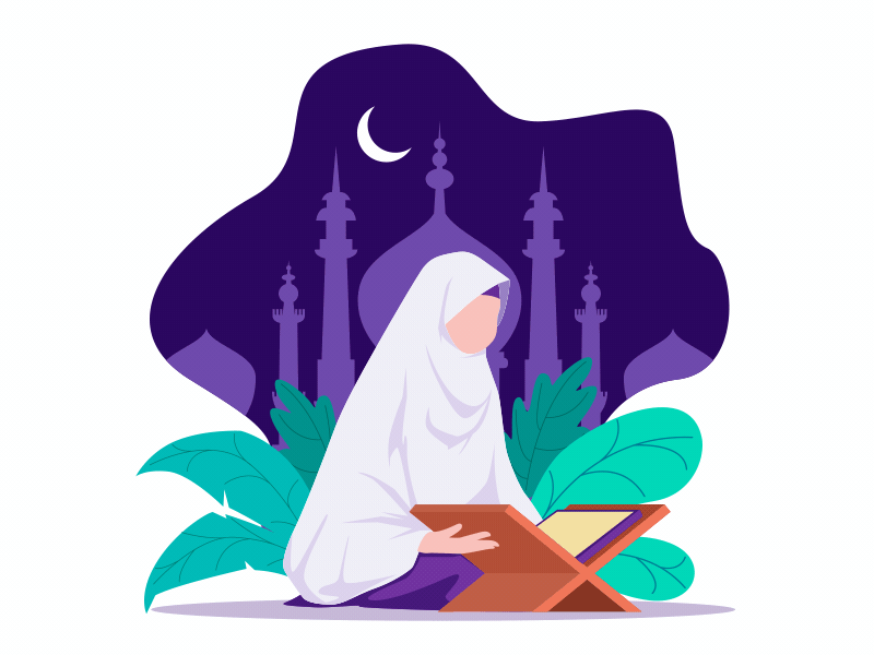 Girl Reciting Holy Quran.