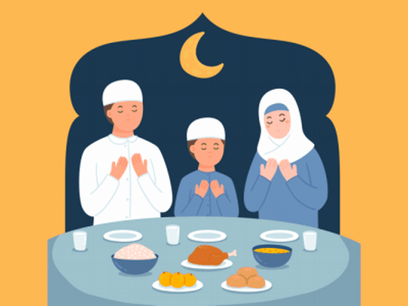 Iftari animation boltbite couple design iftar iftari islam islamic loopable lottie motion graphics muslims pray praying ramadan religion ui
