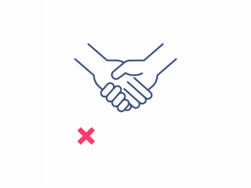 Covid Icon : Avoid Handshakes