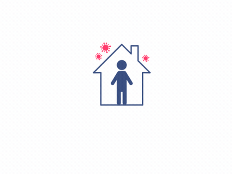 Covid Icon : Stay at Home animation boltbite corona coronavirus covid covid19 iconanimation loopable lottie motion graphics quarantine ui ux virus viruses