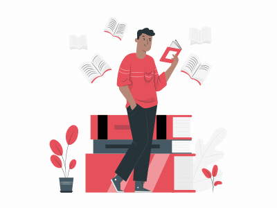Book Lover. animation boltbite book booklover design iconanimation illustration knowledge loopable lottie love lover motion graphics study ui ux