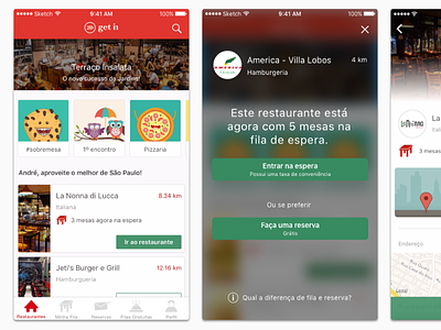 iOS Prototype - restaurant app app ios restaurant scketch-app