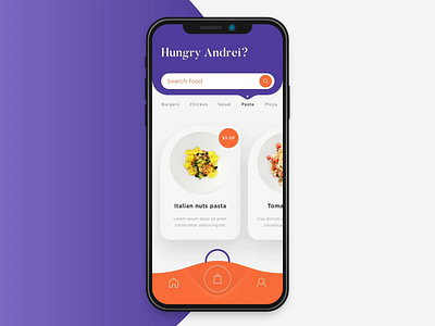 Food App Interaction animation app cart food interaction ios iphone mobile mobile app ui