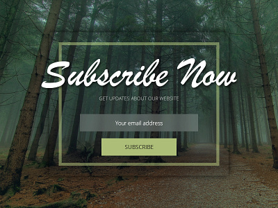 Newsletter Subscription card email green newsletter notification subscribe wood