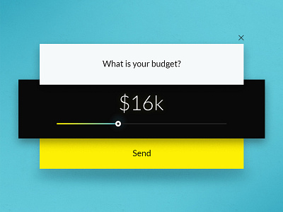 What is your budget? budget element ui widget yellow