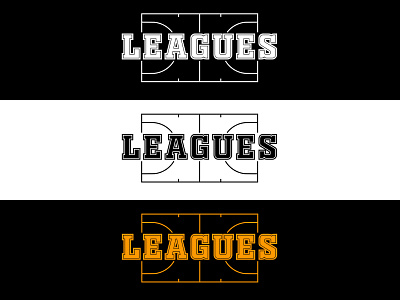 LEAGUES logo adobe illustraitor app app logo black and white colorful design flat graphic design logo minimal simple sleek sports typogrophy