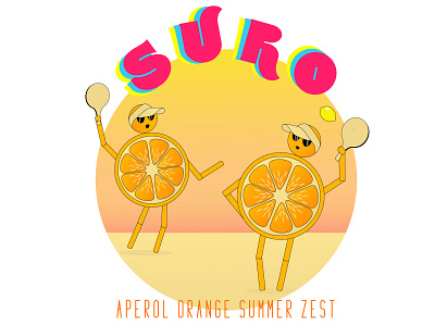 SURO Orange adobe illustraitor alcohol brand branding character character design colorful cute design flat funny funny character graphic design ice cream illustration logo orange summer young