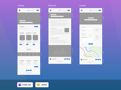 Wireframe web pages