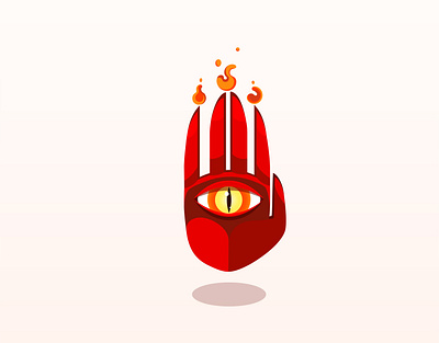 ✋👁‍🗨🔥 adobe illustrator branding design drawing eye fire graphic design hand illustration logo ui ux vector