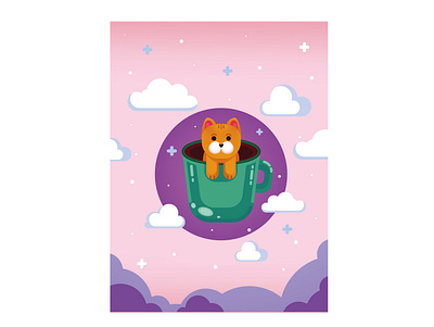🐱☕ adobe illustrator branding cat cup cute cute animals design drawing graphic design illustration logo pets poster ui ux vector