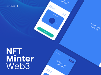 NFT Minter Web3 App app blue eth ethers.js goerli metamask simple smartcontract solidity ui ux web3 white