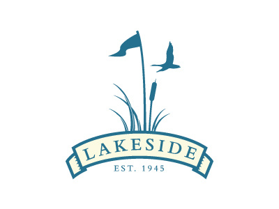 Lakeside Golf Course branding golf logo