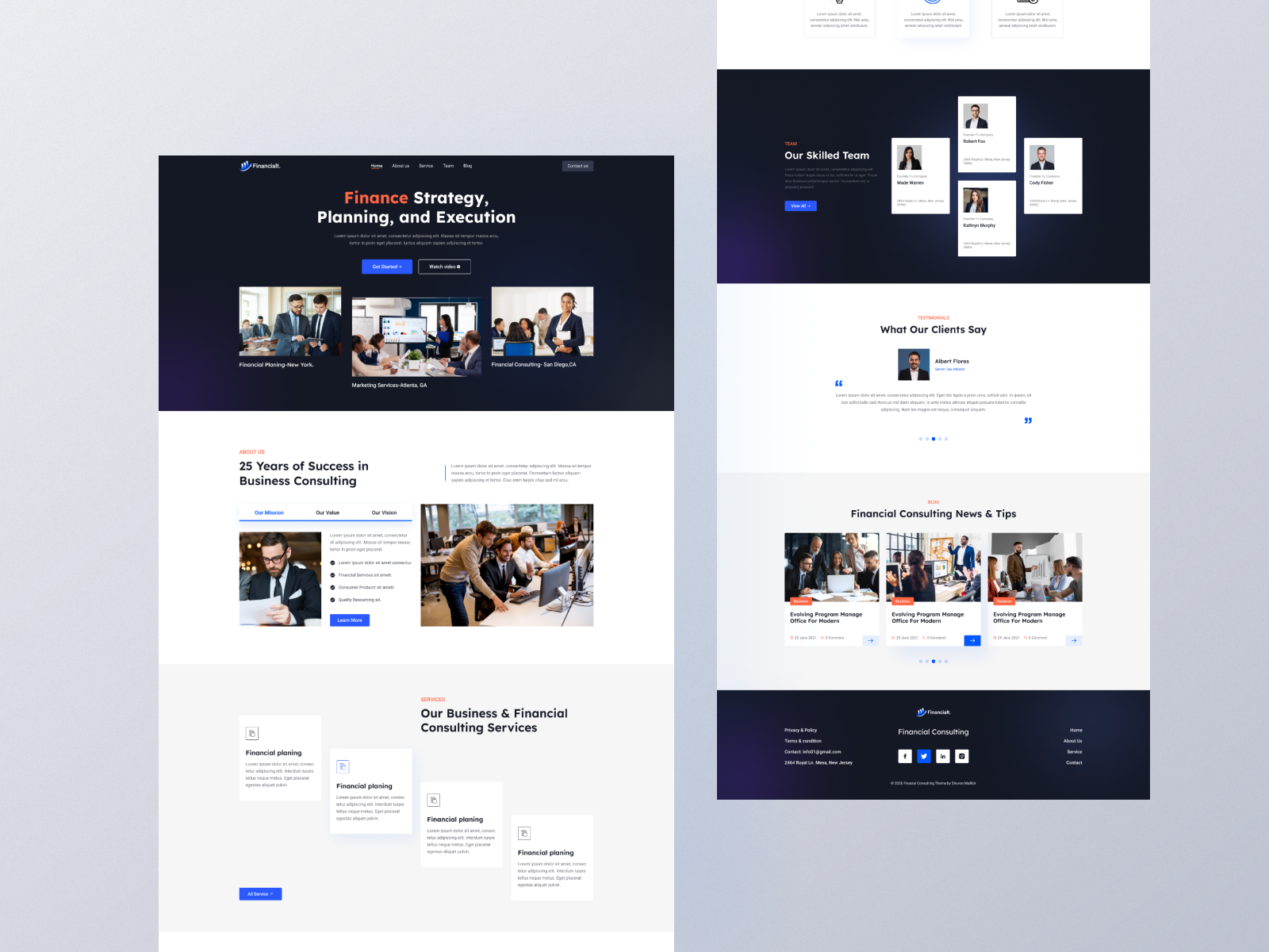 Business Consulting Landing Page by Shovon Mallick on Dribbble