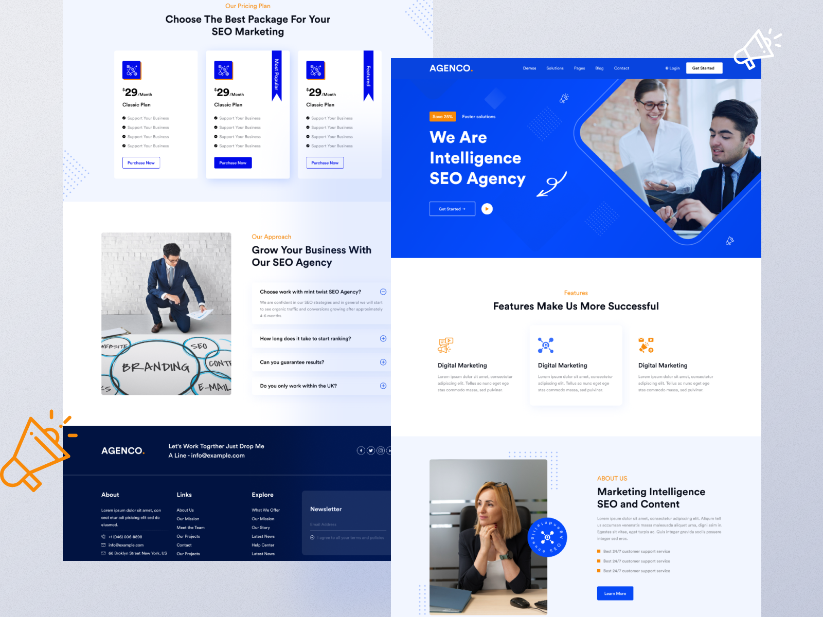 Digital Marketing Agency Landing Page by Shovon Mallick on Dribbble